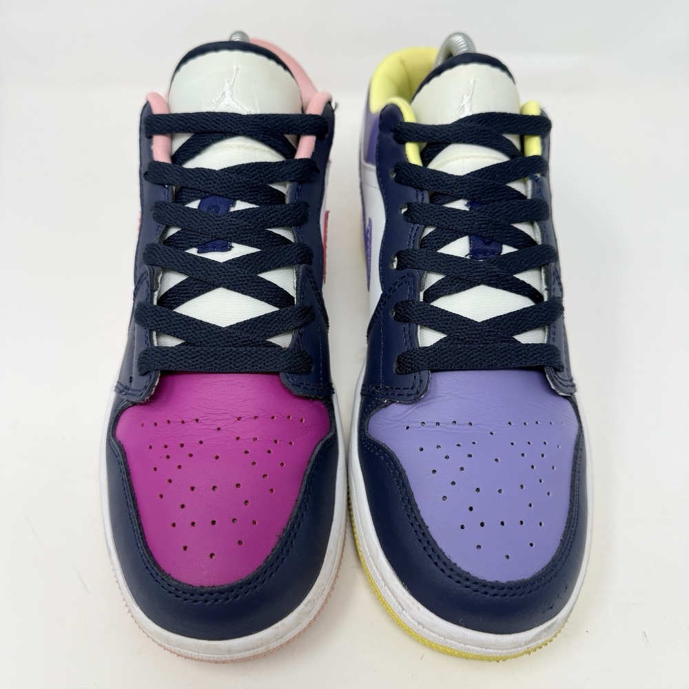 Air Jordan 1 Low SE Mismatched Purple Magenta Youth 6.5Y Women's 8 DJ4342-400 - Picture 4 of 10